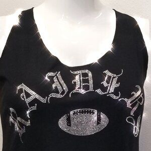 Bling RAIDERS Black 2XL Racer Back Tank